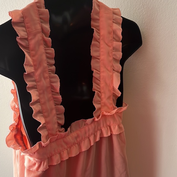• J. Crew Peach Ruffle Top Blouse New Without Tags - Picture 5 of 10